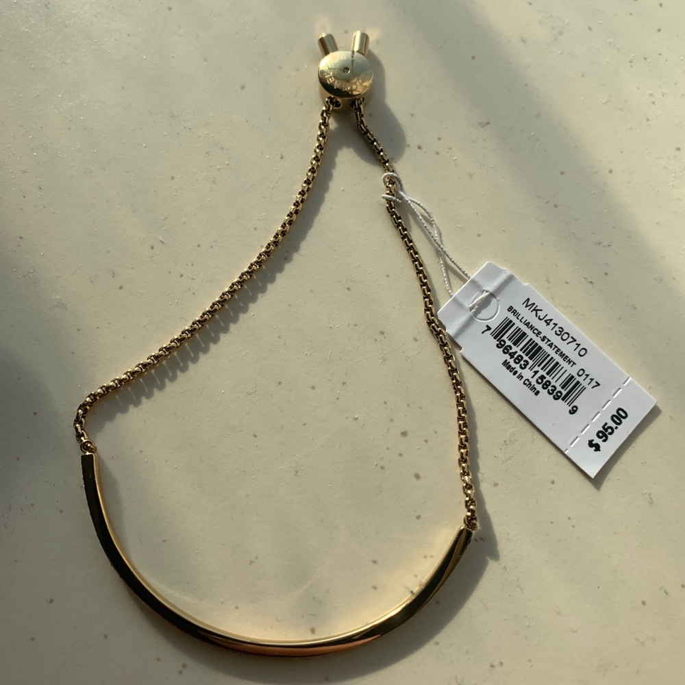 Brand new Michael Kors Gold Pave Bar Bracelet